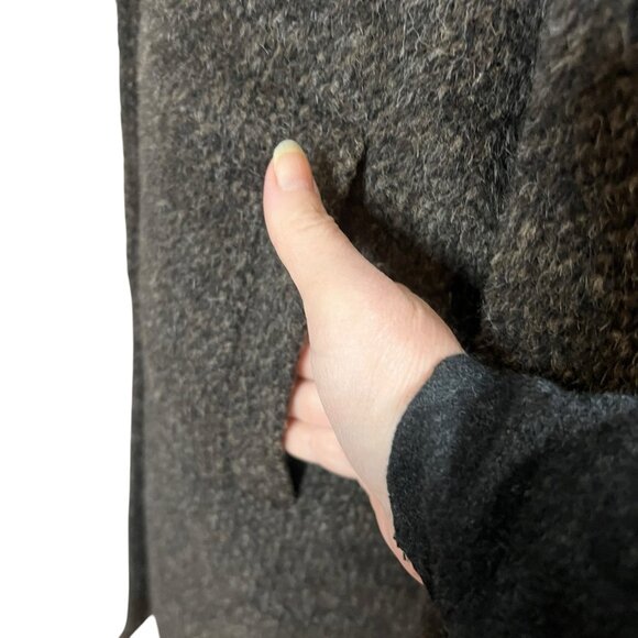 Trina Turk Womens Brownish Grey Wool & Alpaca Overcoat Size 8 3 Button Jacket - Picture 5 of 11